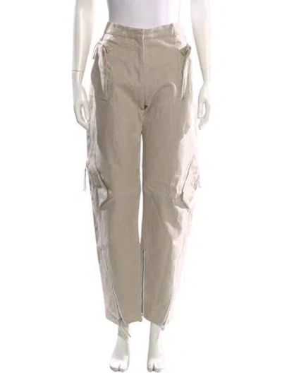 Pre-owned Jacquemus Linen Straight Leg Pants In Neutral