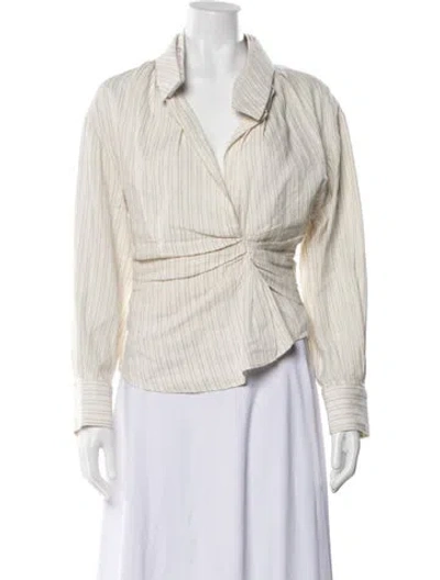 Pre-owned Jacquemus Linen Striped Blouse In Neutral