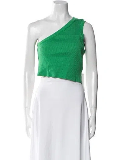 Pre-owned Jacquemus Linen Striped Crop Top W/ Tags In Green