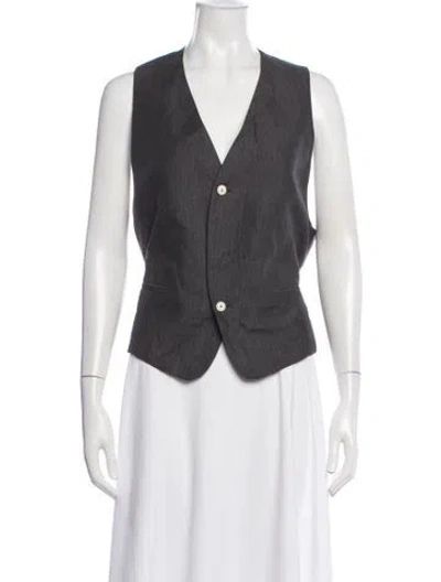 Pre-owned Jacquemus Linen Striped Vest W/ Tags In Grey