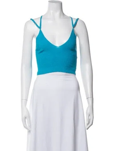Pre-owned Jacquemus Linen V-neck Crop Top In Neutral