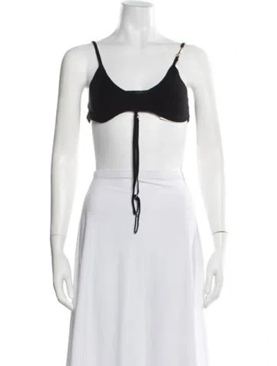 Pre-owned Jacquemus Linen V-neck Sports Bra In Neutral