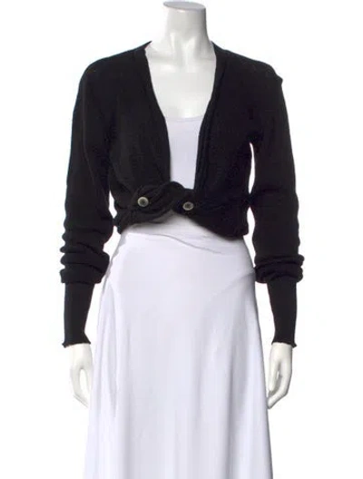 Pre-owned Jacquemus Linen V-neck Sweater W/ Tags In Black