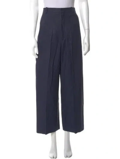 Pre-owned Jacquemus Linen Wide Leg Pants In Blue