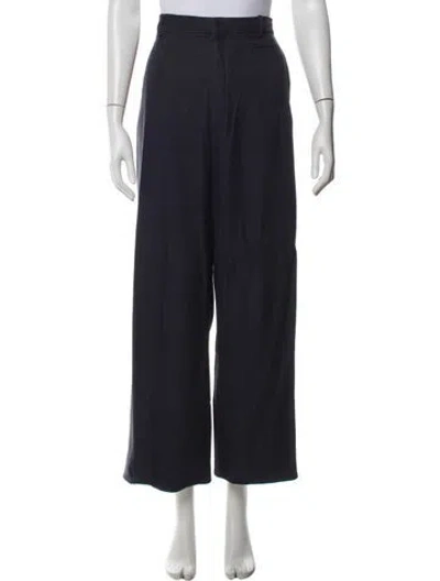 Pre-owned Jacquemus Linen Wide Leg Pants In Blue