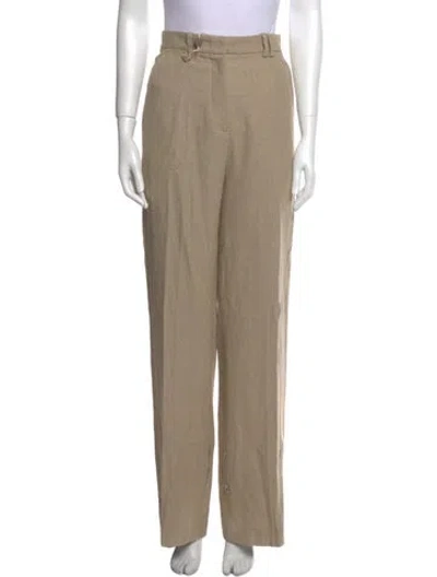 Pre-owned Jacquemus Linen Wide Leg Pants In Neutral