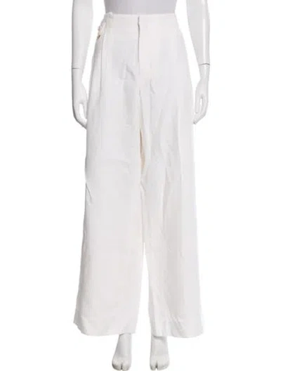 Pre-owned Jacquemus Linen Wide Leg Pants In Pink