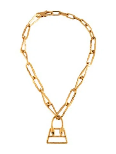 Pre-owned Jacquemus Link Pendant Necklace, 17.5" In Multicolor