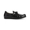 Jacquemus Batto Loafers Croco Embossed Leather Glossy In Black