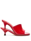 Jacquemus Les Doubles High Heel Sandals In Red