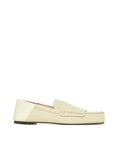 Jacquemus Yellow La Casa 'les Loafers Carré' Loafers In Pale Yellow