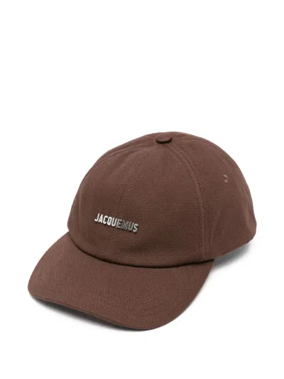 Jacquemus Logo Baseball Cap In Brown