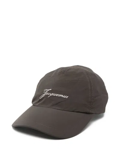 Jacquemus Logo Baseball Cap In Brown