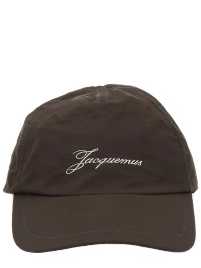 Jacquemus Logo Baseball Cap In Brown
