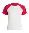 Jacquemus Raglan T-shirt With Red Sleeves And Subtle Logo