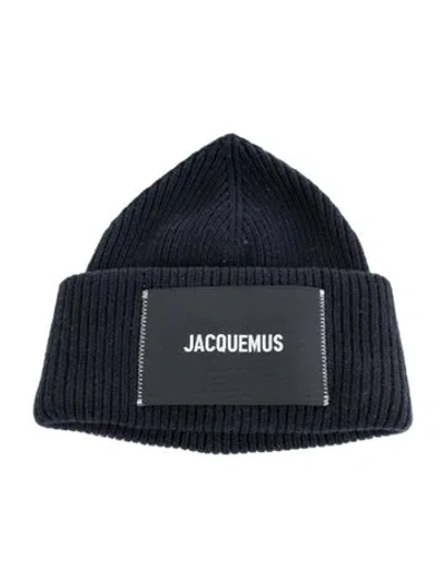 Pre-owned Jacquemus Logo Beanie In Blue