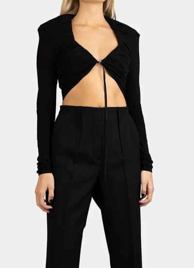 Jacquemus Logo Blouse In Black