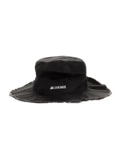 Pre-owned Jacquemus Logo Bucket Hat In Black