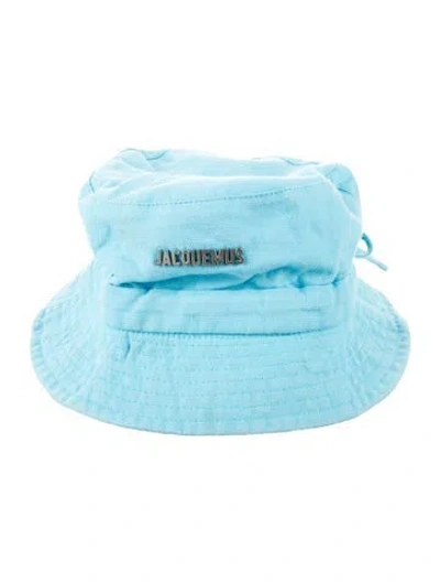 Pre-owned Jacquemus Logo Bucket Hat In Blue