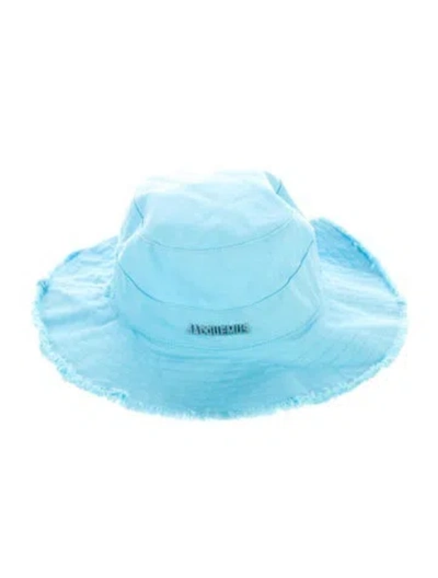 Pre-owned Jacquemus Logo Bucket Hat In Blue
