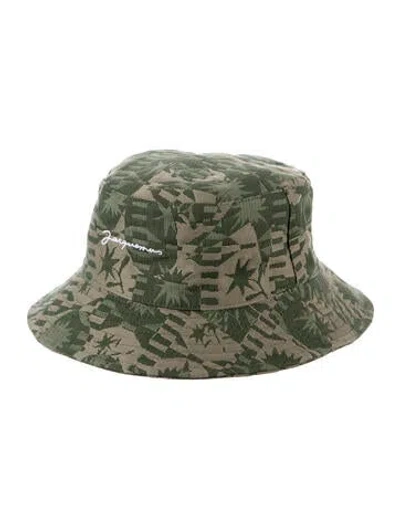 Pre-owned Jacquemus Logo Bucket Hat W/ Tags In Green