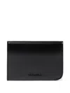 Jacquemus Curved Calf Leather Cardholder In Black