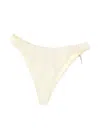 Jacquemus Logo Charm Low-rise Bikini Bottoms In Beige