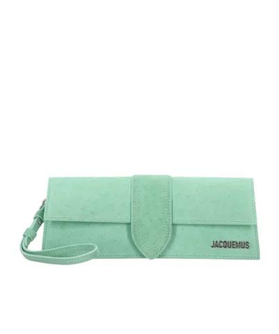 Jacquemus Logo Clutch In Turquoise