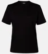 Jacquemus Logo Cotton Jersey T-shirt In Black