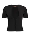 Jacquemus Logo Decal Top In Black
