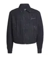 Jacquemus La Veste De-nimes Canevas Blue Jacket With Classic Collar And Logo Lettering On The Front In Denim M In Navy