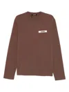 Jacquemus Sweatshirt Le Sweatshirt Grosgrain In Brown