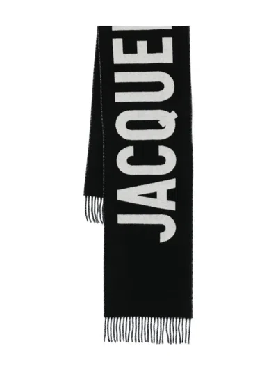 Jacquemus Logo-detail Scarf In Black