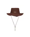 Jacquemus Logo-detailed Drawstring Hat In Red