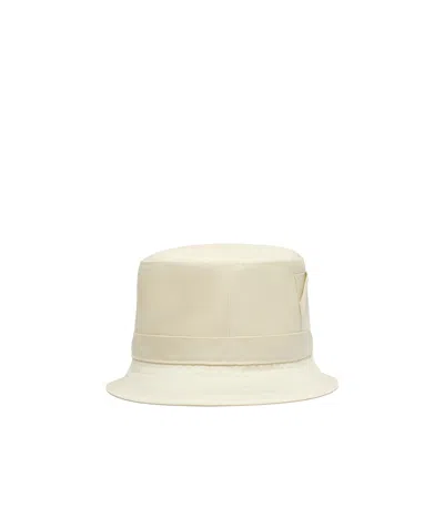 Jacquemus Logo Details Fisherman's Hat In Nude