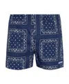 Jacquemus Logo-embroidered Bandana-print Boxers In Blue