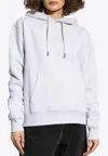 Jacquemus Organic Cotton Embroidered Hooded Sweatshirt In Gray