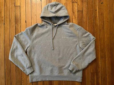 Pre-owned Jacquemus Logo Embroidered Hoodie In Heaher Gray