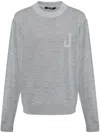 Jacquemus Logo-embroidered Jumper In Grey
