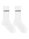 Jacquemus Logo-embroidered Socks In White