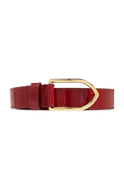 Jacquemus Logo Engraved Belt In Bambino-inspired Metal Buckle