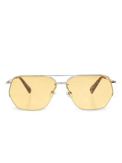 Jacquemus Logo-engraved Sunglasses In Nude