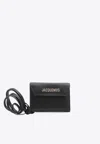 Jacquemus Logo Envelope Leather Wallet In Black