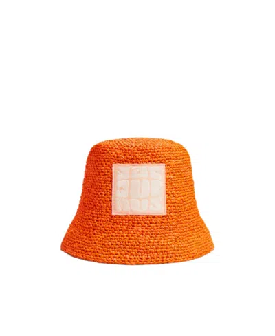 Jacquemus Logo Fisherman's Hat In Orange