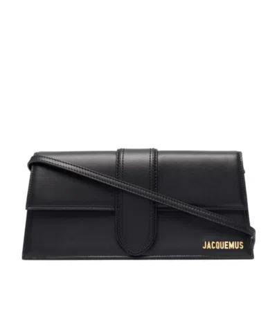 Jacquemus Logo Flip Shoulder Bag In Black