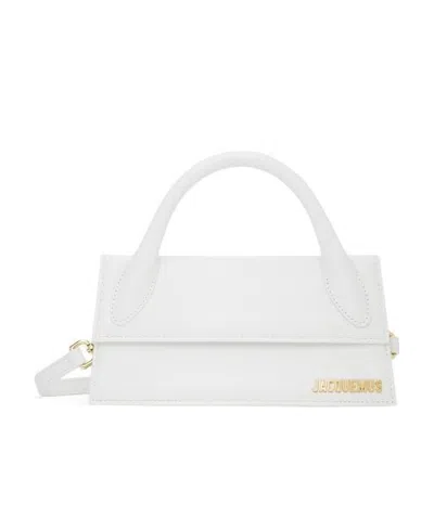 Jacquemus Logo Flip Shoulder Bag In White