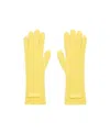 Jacquemus Grosgrain Wool Gloves In Yellow
