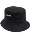 Jacquemus Logo Hat In Black  