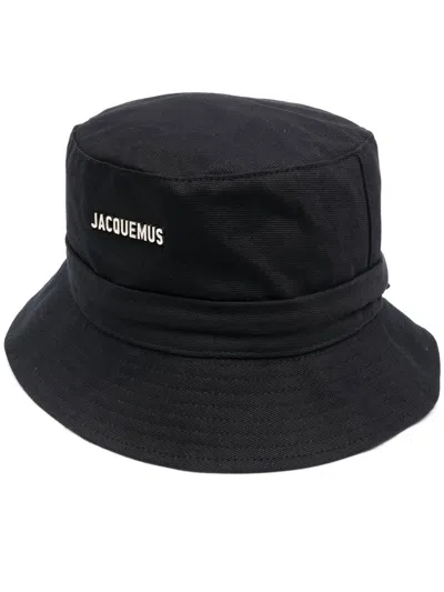 Jacquemus Logo Hat In Black  