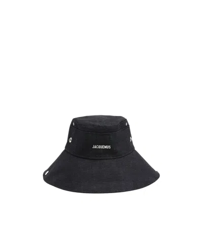 Jacquemus Logo Hat In Navy Blue